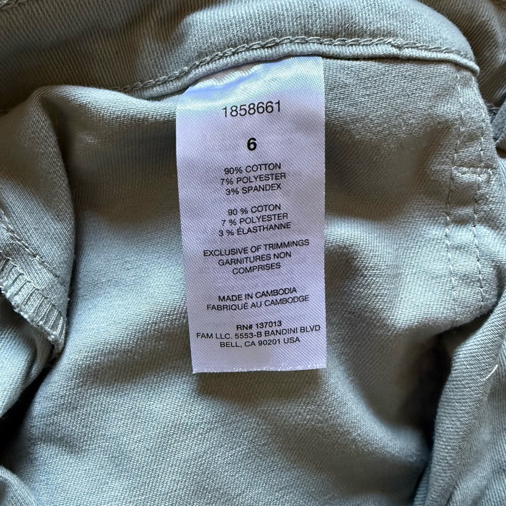 Banana Republic Women’s Gray Cotton Pants / Jeans Size 6 New with Tags - Picture 5 of 6